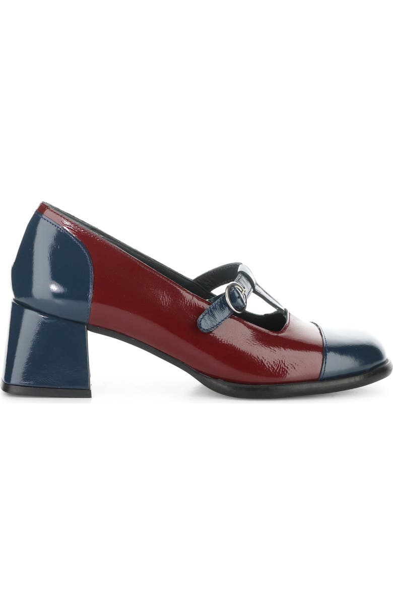 Fly London Solf T-Strap Pump, Alternate, color, 002 Navy/ Int Rust