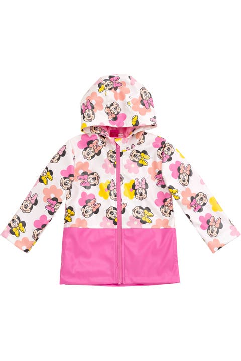 Minnie Mouse Hooded Zip-Up Rain Jacket