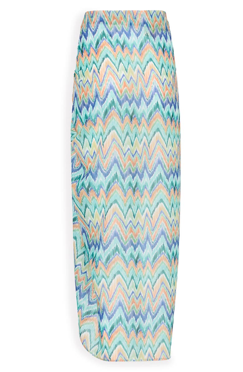 Milly Tropical Chevron Print Cover-Up Sarong, Alternate, color, Tropical Multi