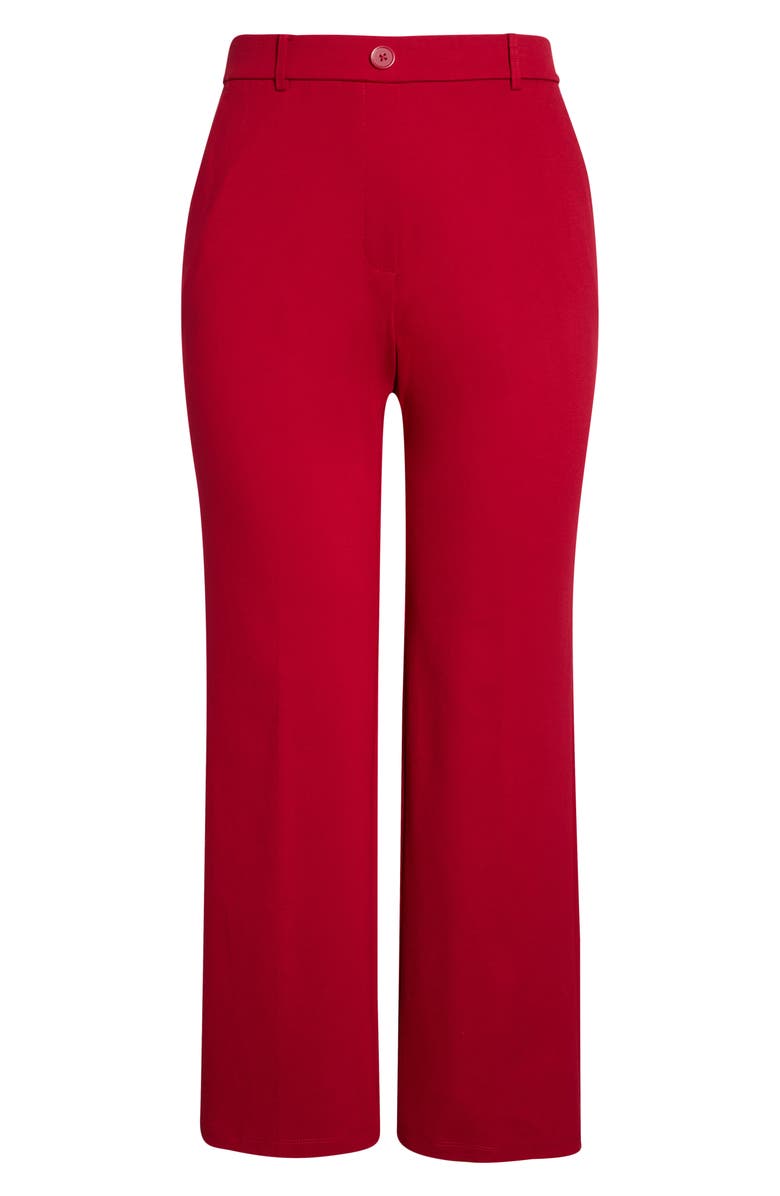KASPER Pull-On Trouser Pants, Alternate, color, Fire Red