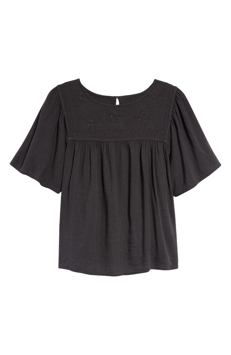 Lucky Brand Floral Embroidered Top, Alternate, color, 