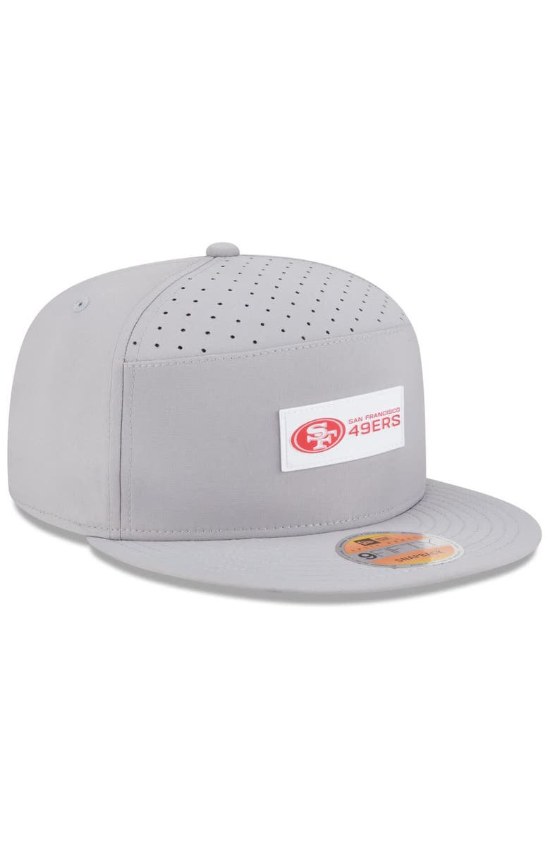 New Era Men's New Era Gray San Francisco 49ers 2025 Sideline  Split Panel 9FIFTY Snapback Hat, Alternate, color, 