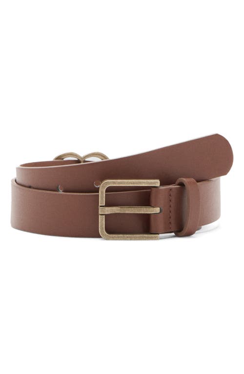 Mango Teen Heart Charm Belt In Brown