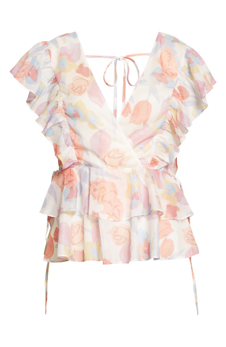 Ted Baker London Rowyn Frill Detail Tie Top, Alternate, color, 