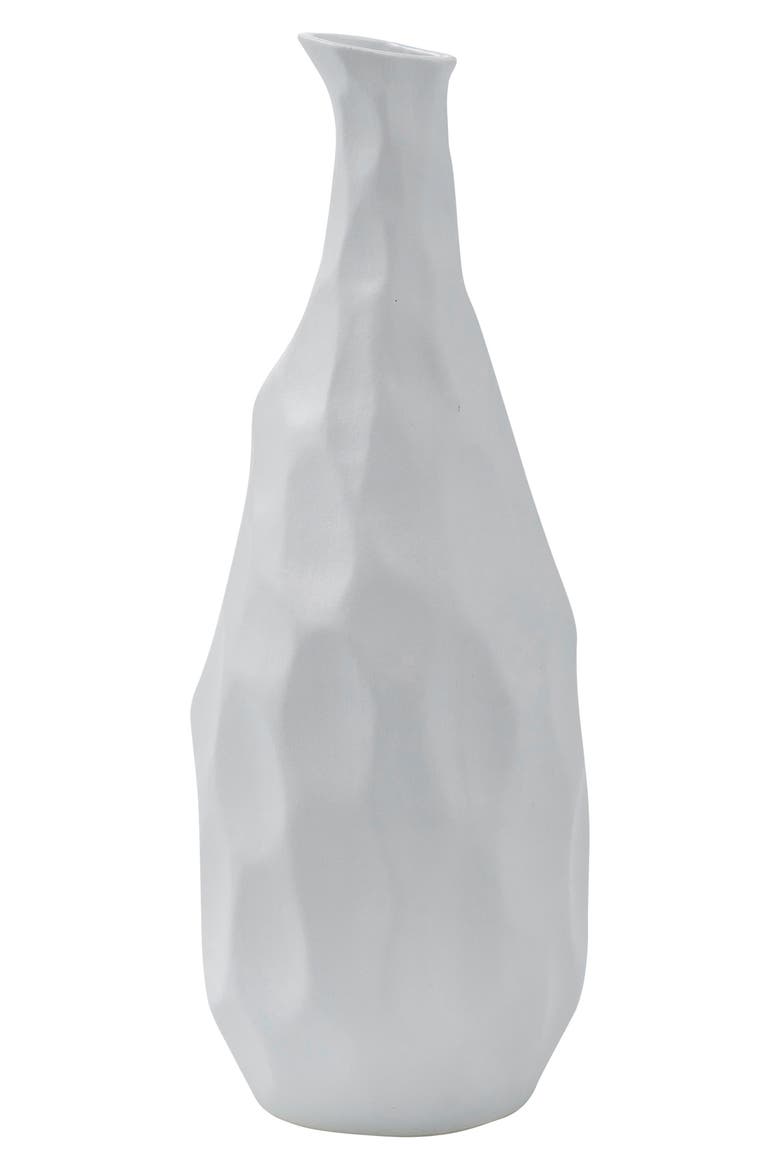 Blouin Ceramic Stoneware Decorative Vase, Main, color, WHITE