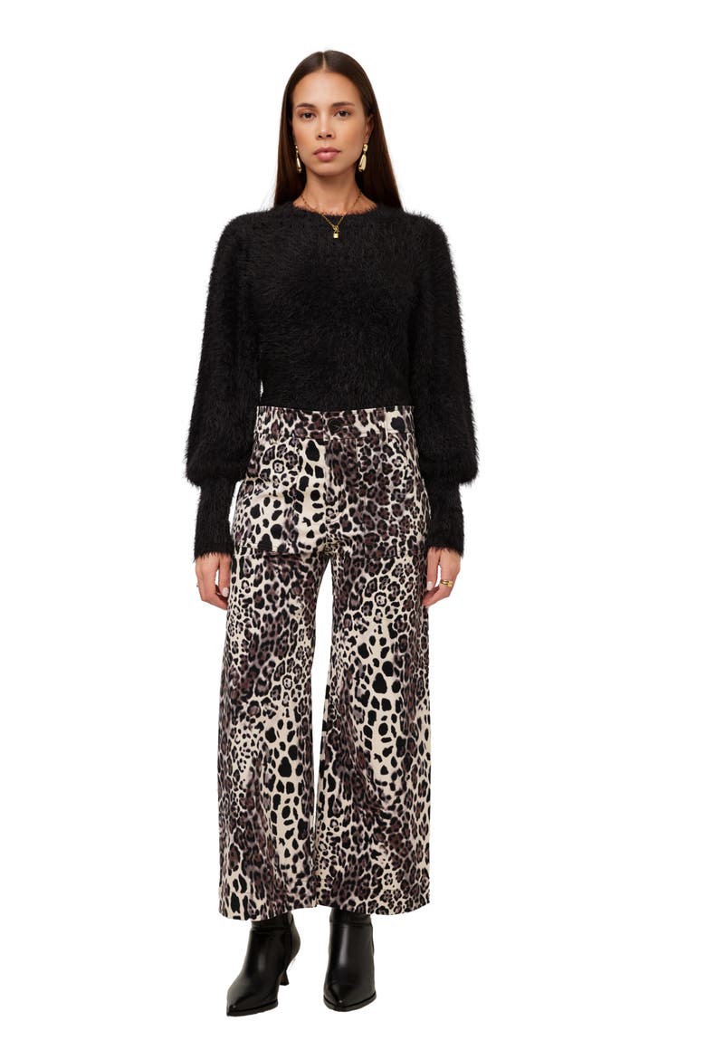 Rylee Print Wide Leg Cropped Pants, Alternate, color, PRINT