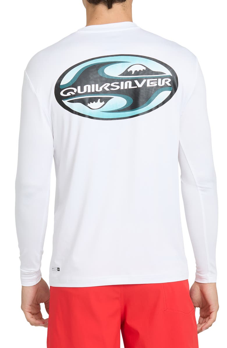Quiksilver All Day Surf Long Sleeve Performance Rashguard, Alternate, color, White