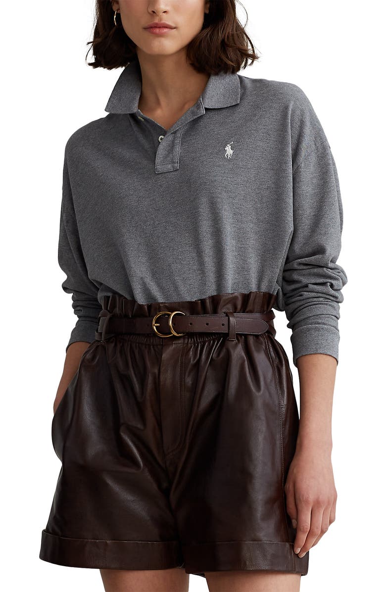 Polo Ralph Lauren Long Sleeve Mesh Polo, Main, color, 