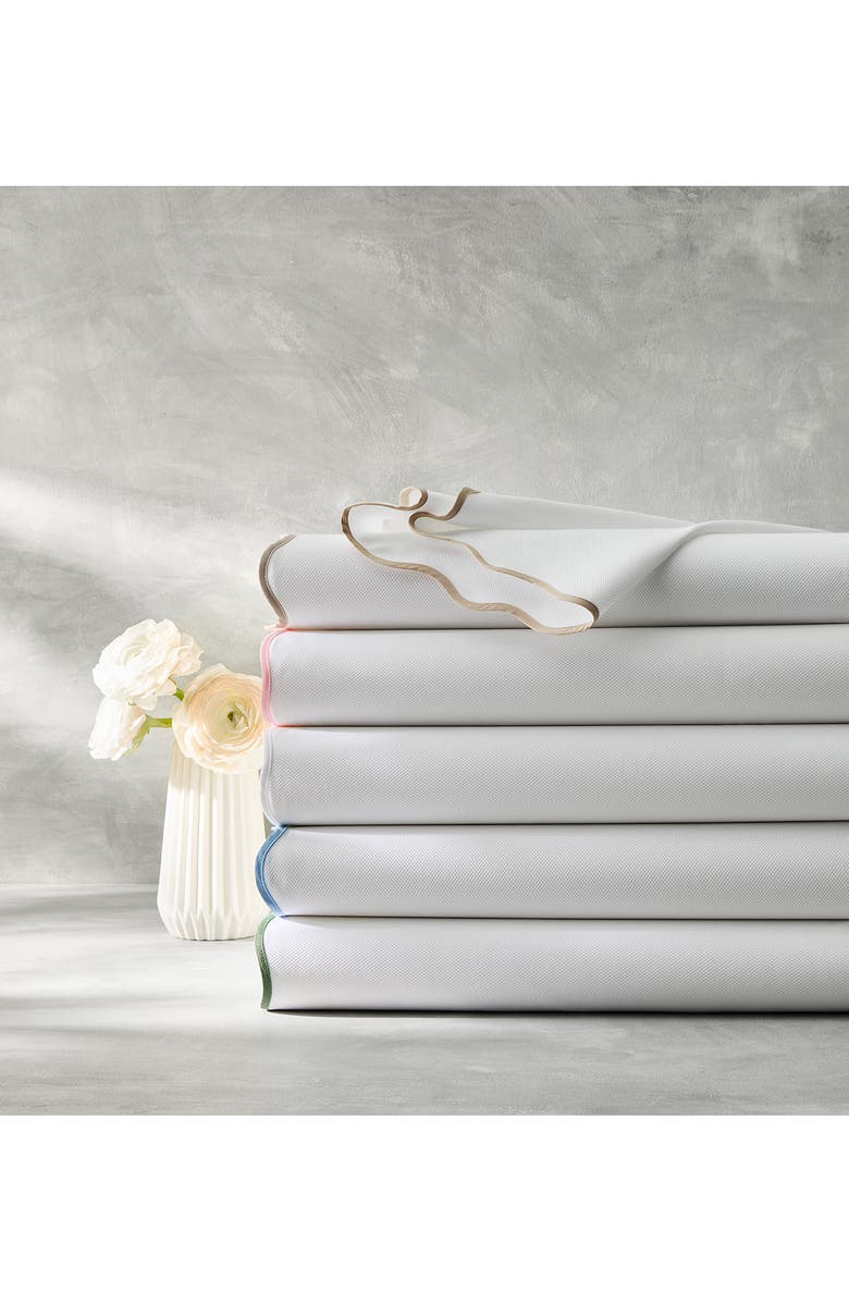 Matouk Camilla Piqué Coverlet, Alternate, color, White