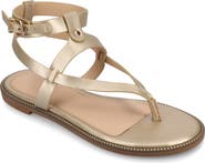 Journee Collection Tangie Snake Embossed Strappy Sandal