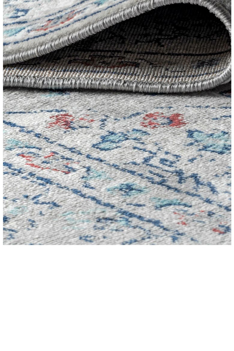 Modern Persian Vintage Medallion Area Rug, Alternate, color, Light Gray/ Multi