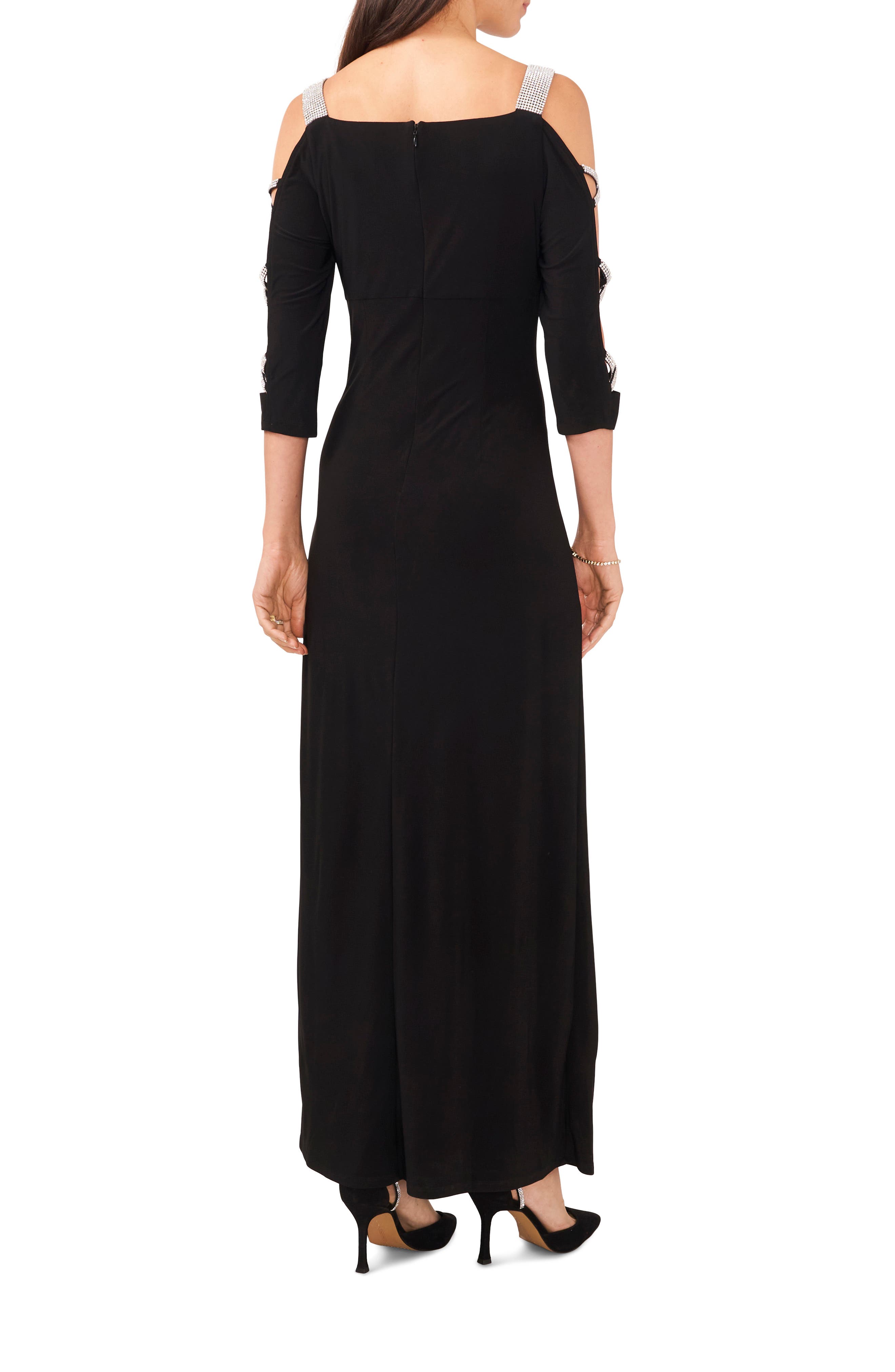 Embellished Cold Shoulder Maxi Dress - image 2