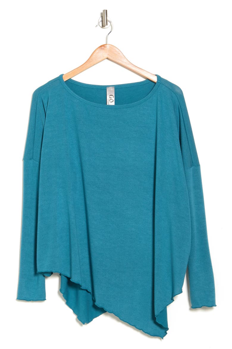Asymmetrical Hem Dolman Sleeve Sweater, Alternate, color, SKYDIVER