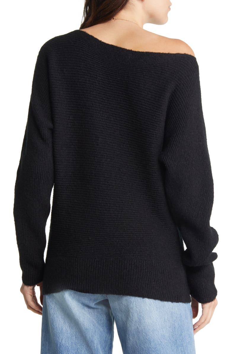 Treasure & Bond Off the Shoulder Rib Sweater, Alternate, color,
