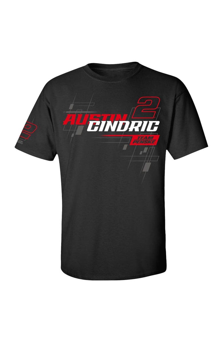 E2 APPAREL Men's Black Austin Cindric 3-Spot Lifestyle T-Shirt, Alternate, color, 