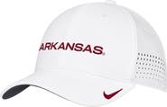 Nike Men's Nike White Arkansas Razorbacks 2026 On-Field AeroBill SwooshFlex Dri-FIT Hat