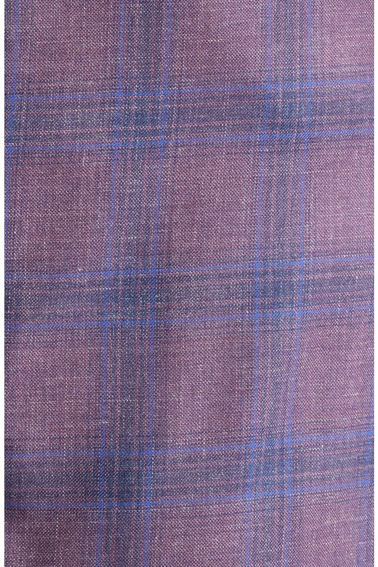 Hyperlight Soft Purple Plaid Wool & Silk Blend Sport Coat, Alternate, color, PURPLE