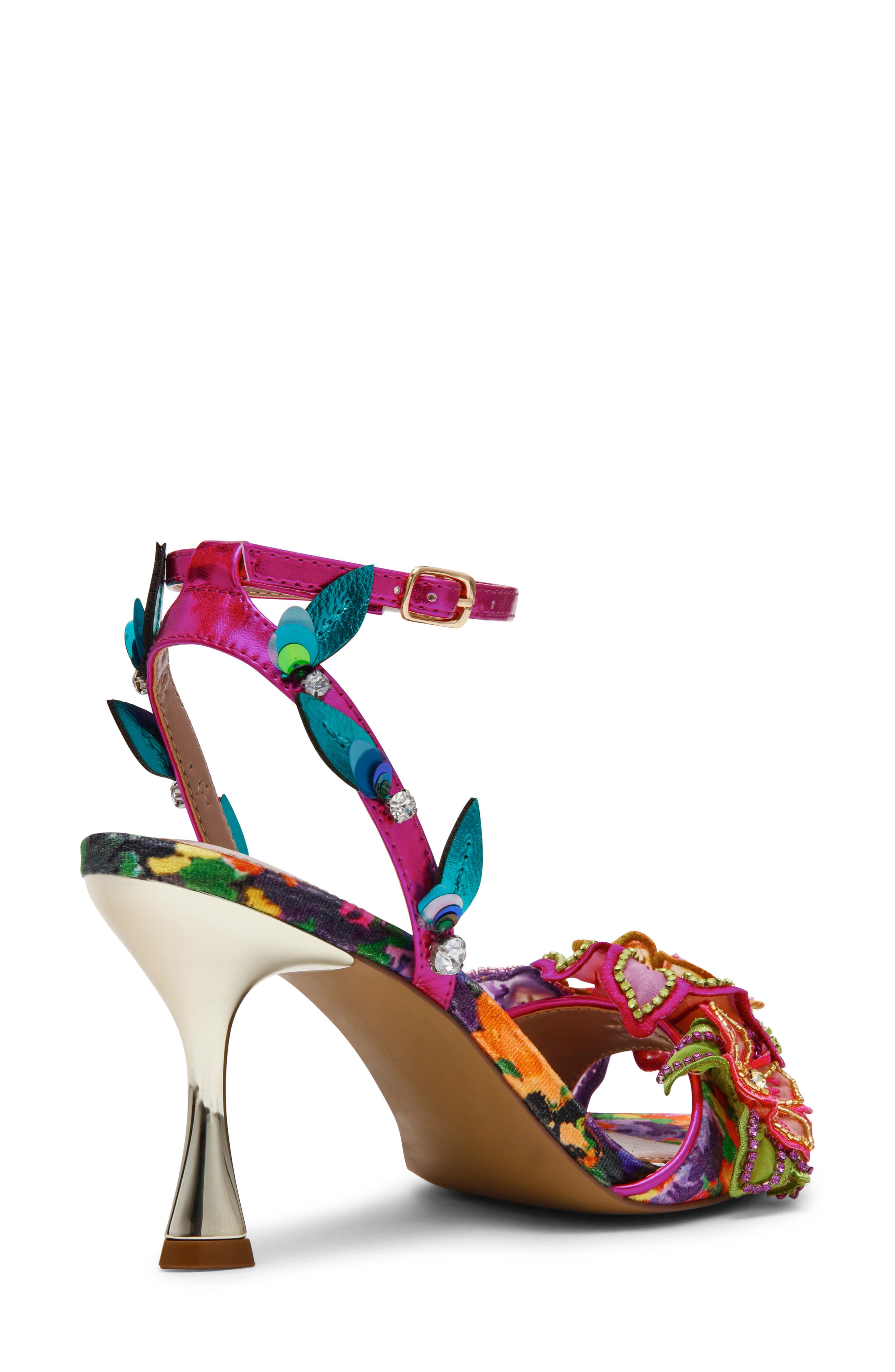 Betsey Johnson Annalee Ankle Strap Sandal, Alternate, color, Floral Multi
