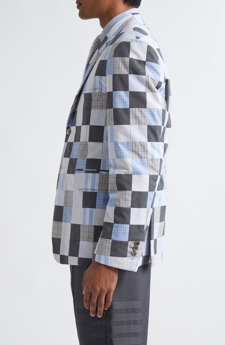 Thom Browne Classic Fit 1 Patchwork Blazer, Alternate, color,