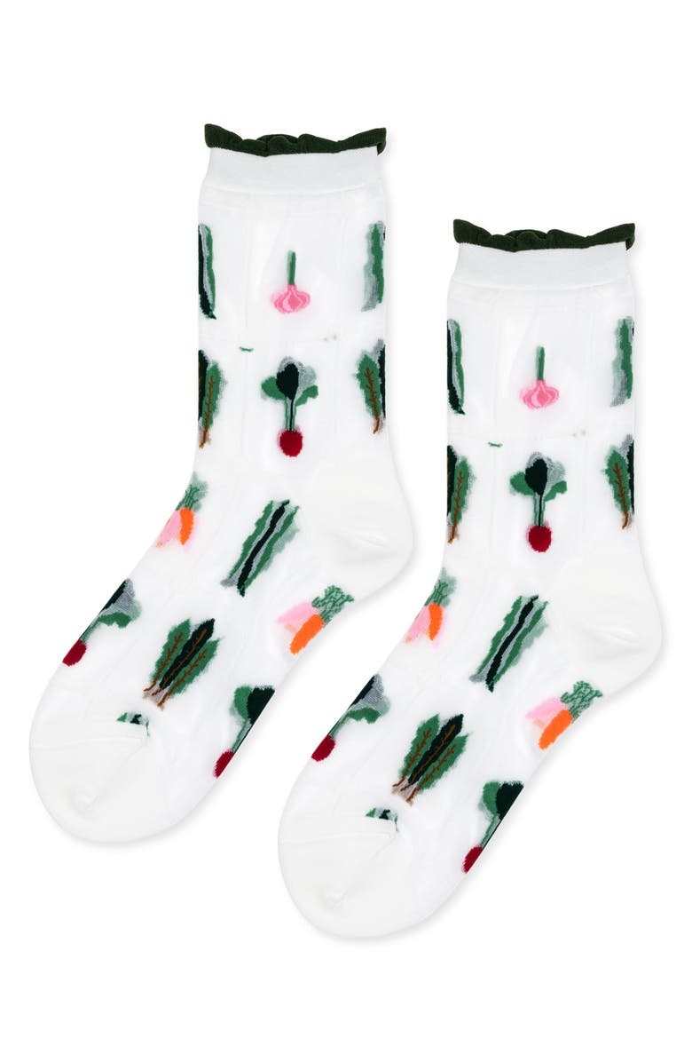 Hansel From Basel Yachae Sheer Crew Socks, Main, color,