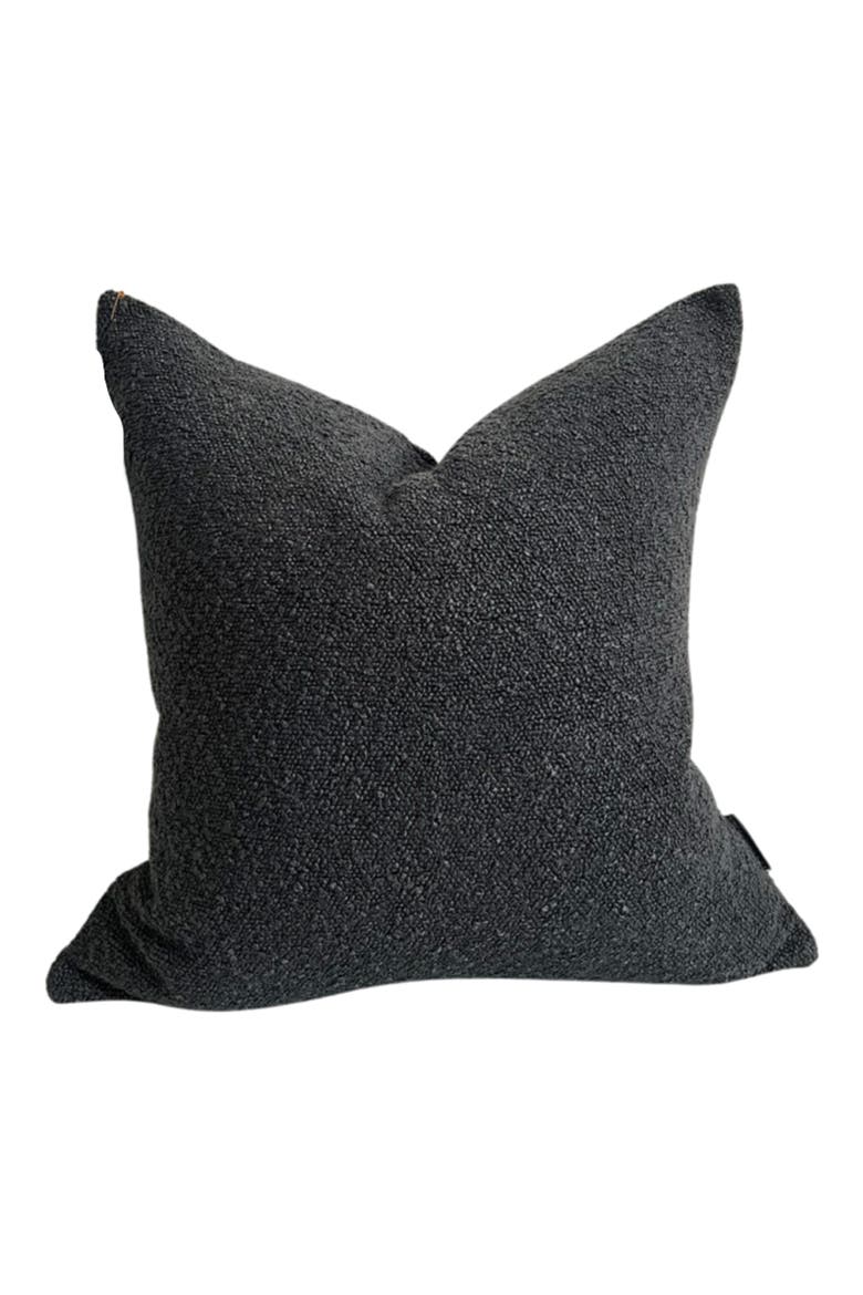 Bouclé Accent Pillow Cover, Main, color, PITCH