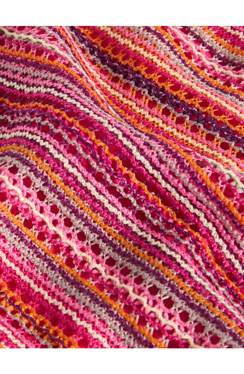 Vince Camuto Crochet Ring Halter Bra Swim Top, Alternate, color, Pink Multi