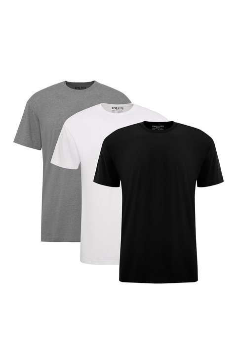 Crew Neck T-Shirts (3 Pack)