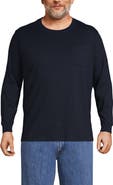 Lands' End Super-T Long Sleeve T-Shirt with Pocket