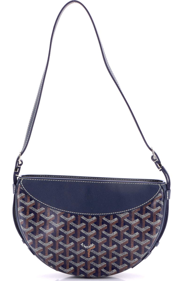 Pre-Owned Goyard Hirondelle Shoulder Bag Coated Canvas and Leather, Main, color, Blue