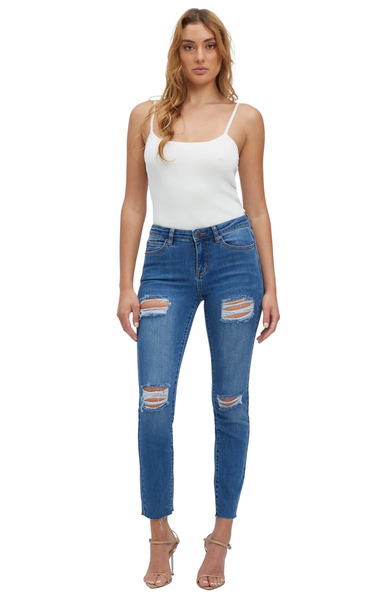 Bardot Kate Ripped Skinny Jeans, Alternate, color, 