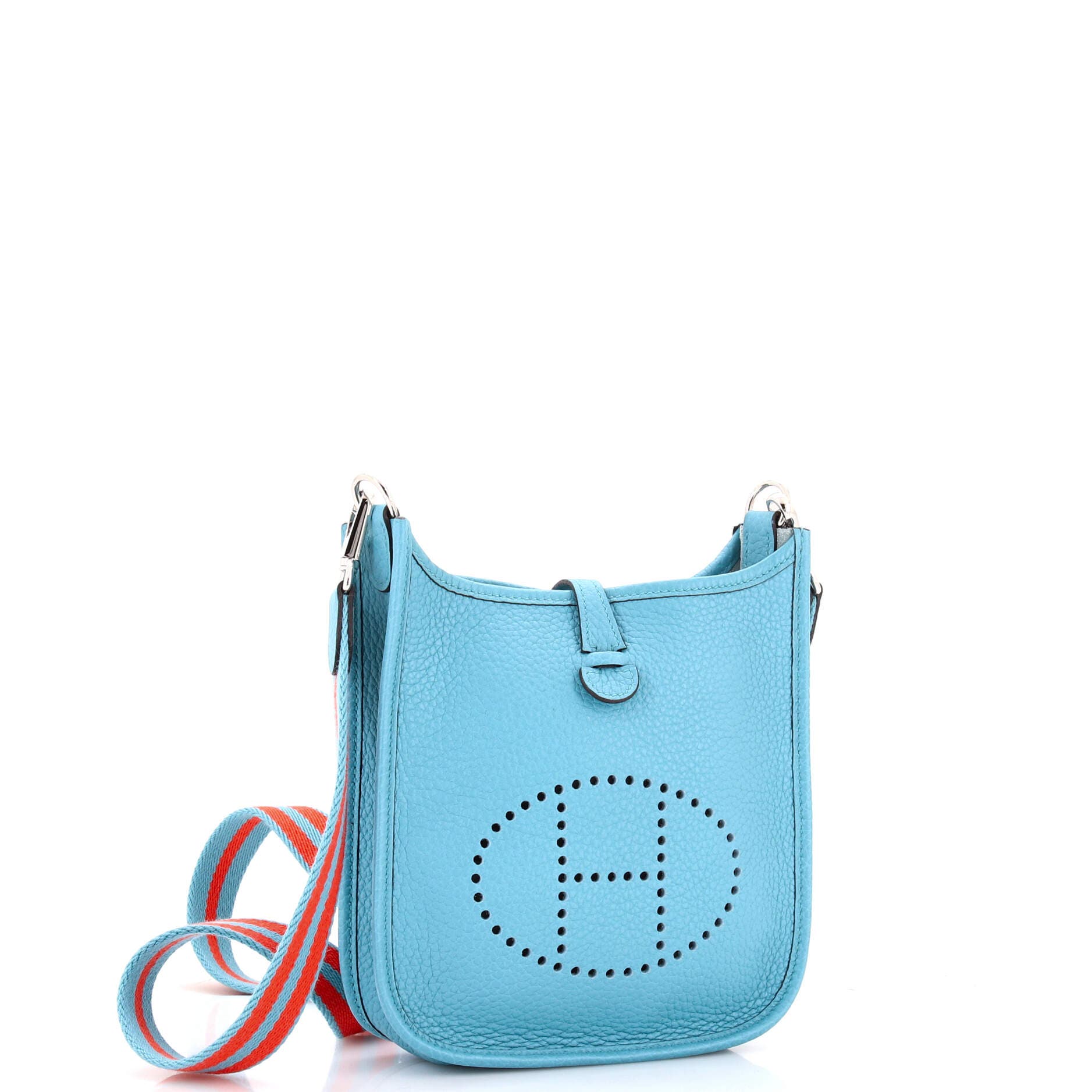 Pre-Owned Hermes Evelyne Bag Gen III Clemence TPM, Alternate, color, Bleu Atoll