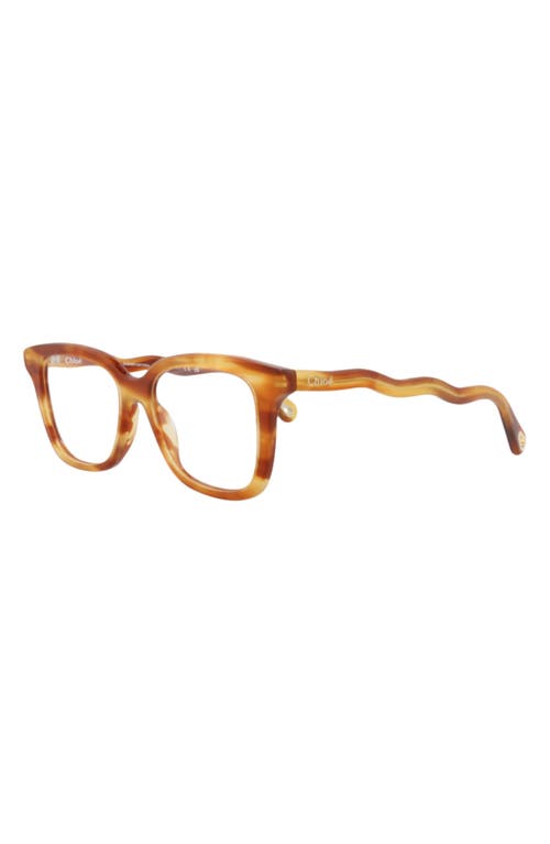 Chloé 49mm Square Optical Glasses In Brown