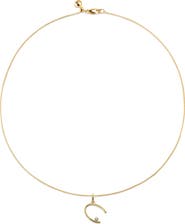 Monica Vinader Diamond Initial Pendant Necklace