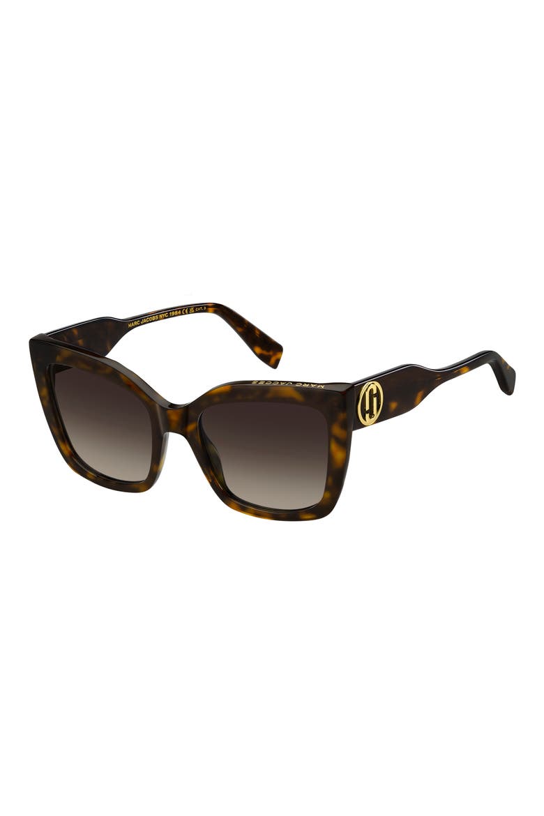 54mm Gradient Cat Eye Sunglasses, Alternate, color, HAVANA/ BROWN