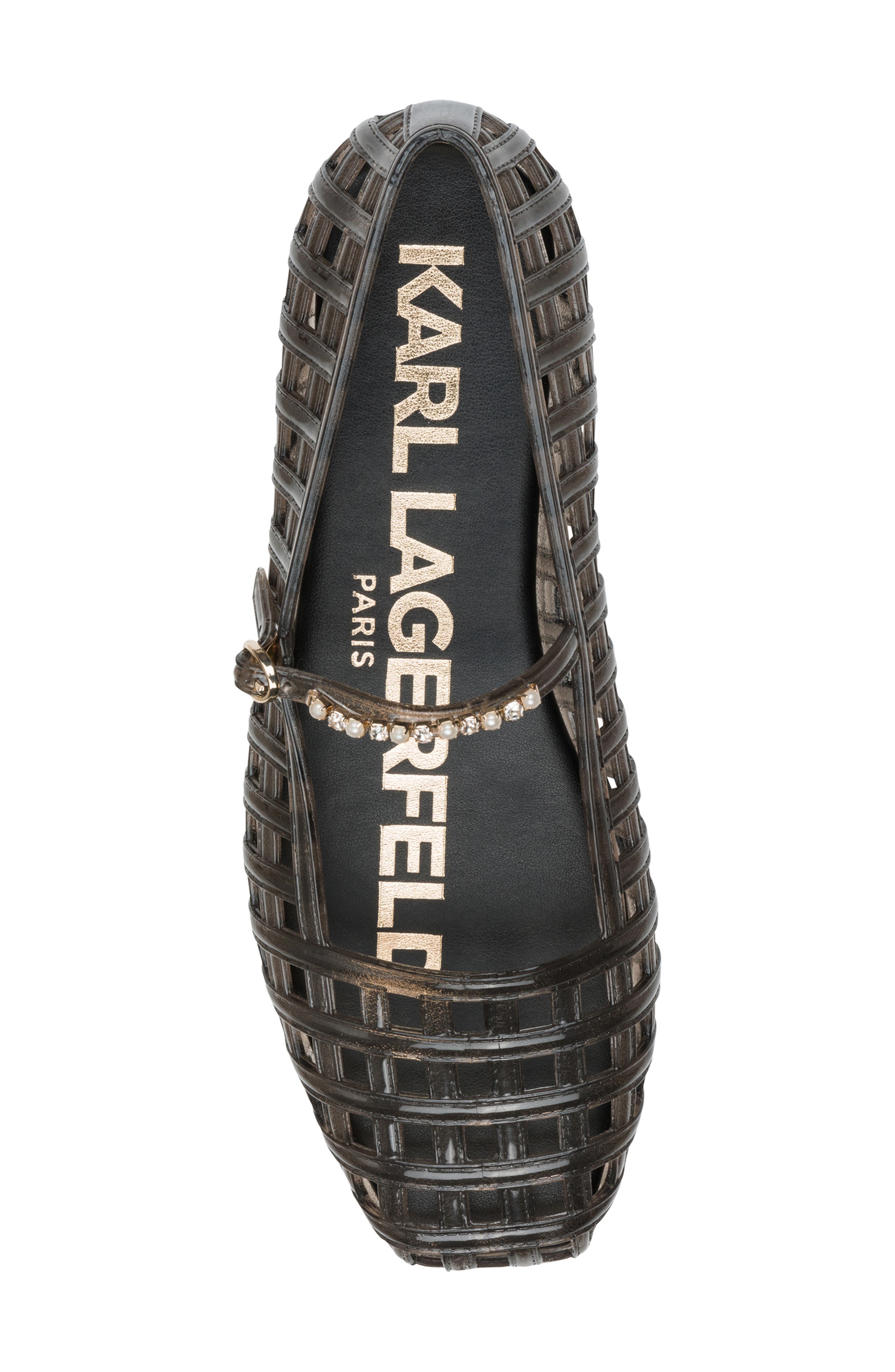 KARL LAGERFELD PARIS Juliska Mary Jane Flat, Alternate, color, Black