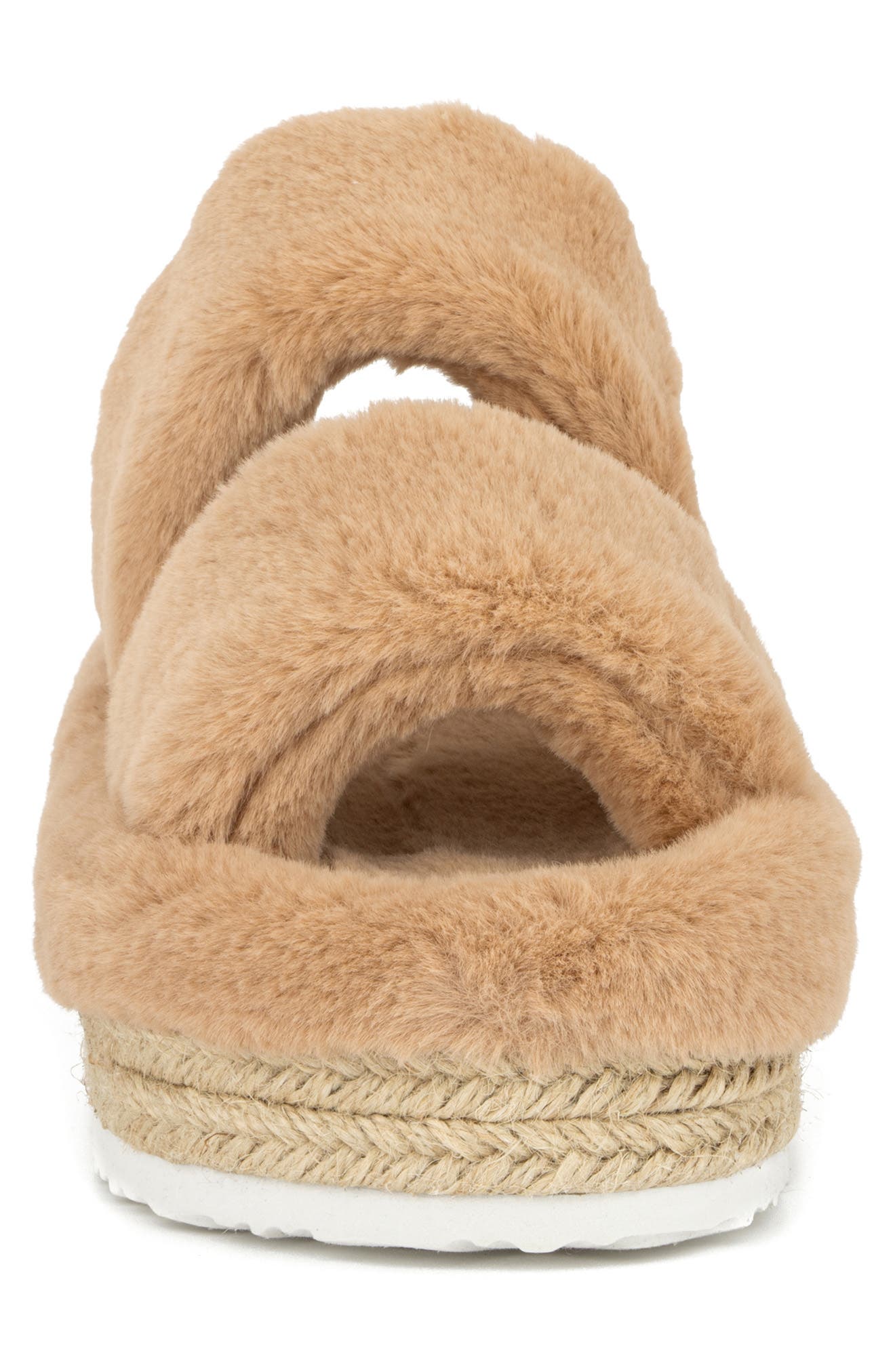 OLIVIA MILLER Ortona Faux Fur Platform Sandal, Alternate, color, 