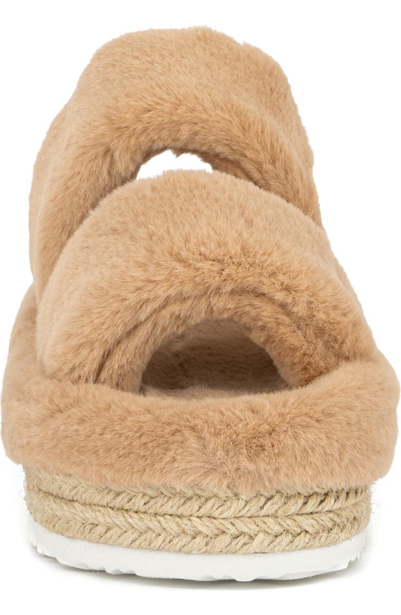 OLIVIA MILLER Ortona Faux Fur Platform Sandal, Alternate, color,