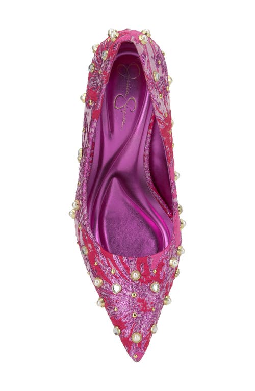 Jessica Simpson Welica Embellished Jacquard Pump In Multi