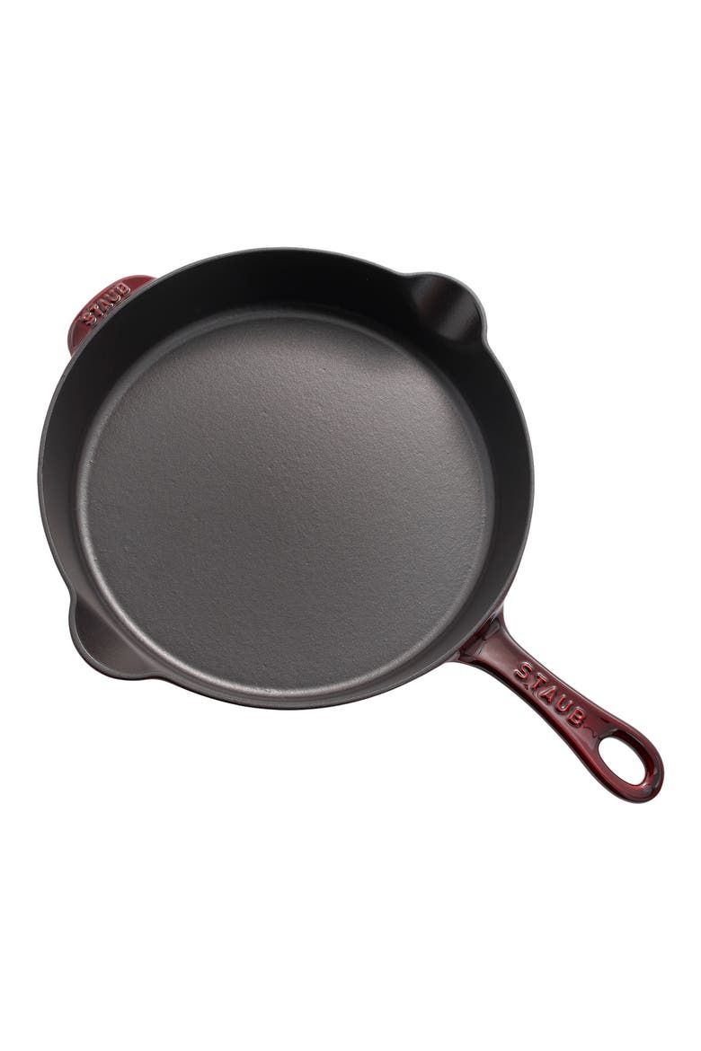 11-Inch Enameled Cast Iron Traditional Skillet, Alternate, color, GRENADINE