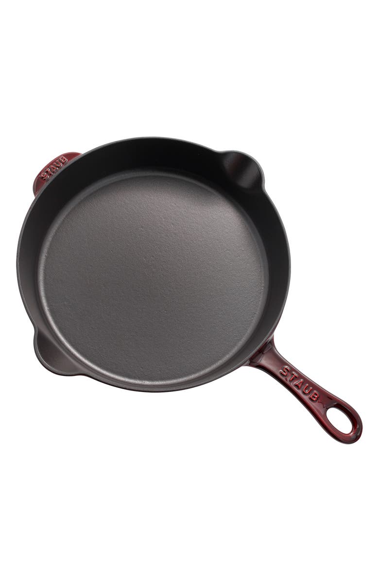 Staub 11-Inch Enameled Cast Iron Traditional Skillet, Alternate, color, Grenadine