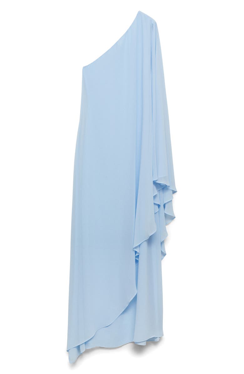 MANGO Asymmetric One-Shoulder Maxi Dress, Main, color, 