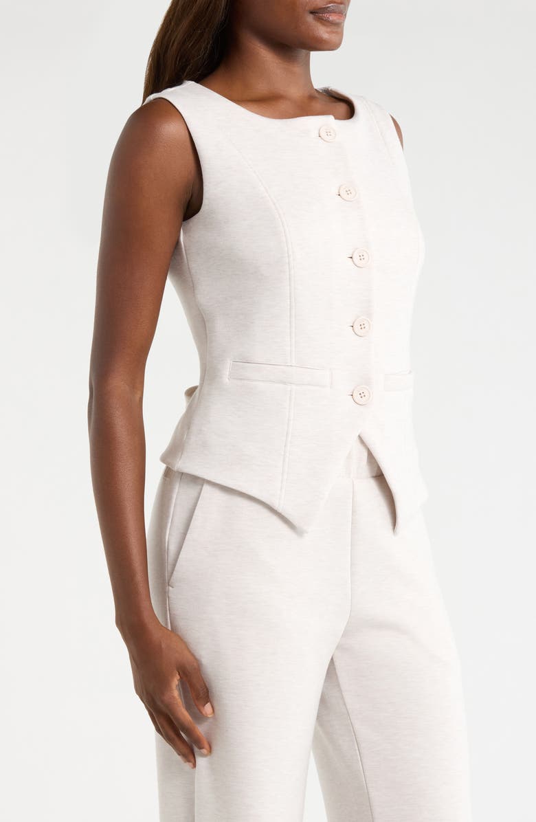 MPG Dreamweave Knit Button Front Vest, Alternate, color, Htr Moonbeam