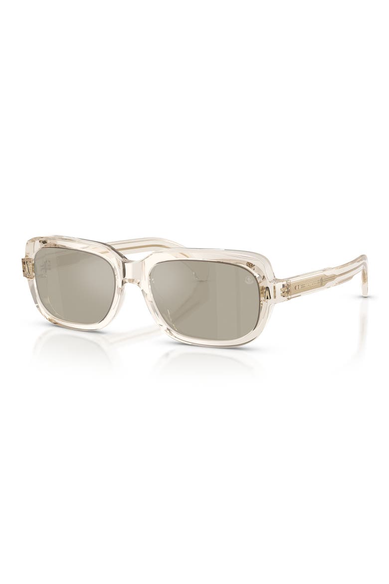 55mm Pillow Sunglasses, Alternate, color, TRANSPARENT BUTTER / BROWN