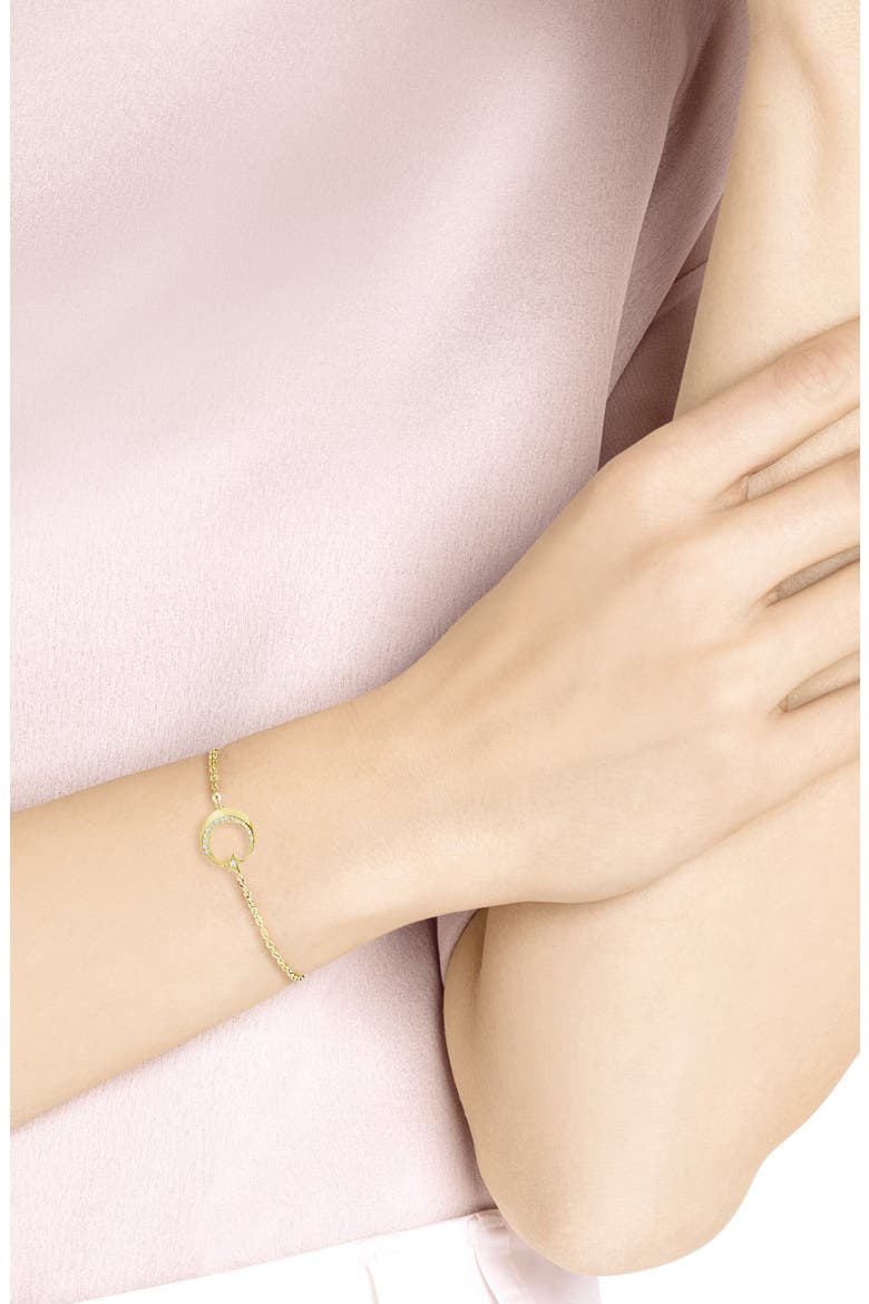 Crescent & Star Bracelet, Alternate, color, GOLD