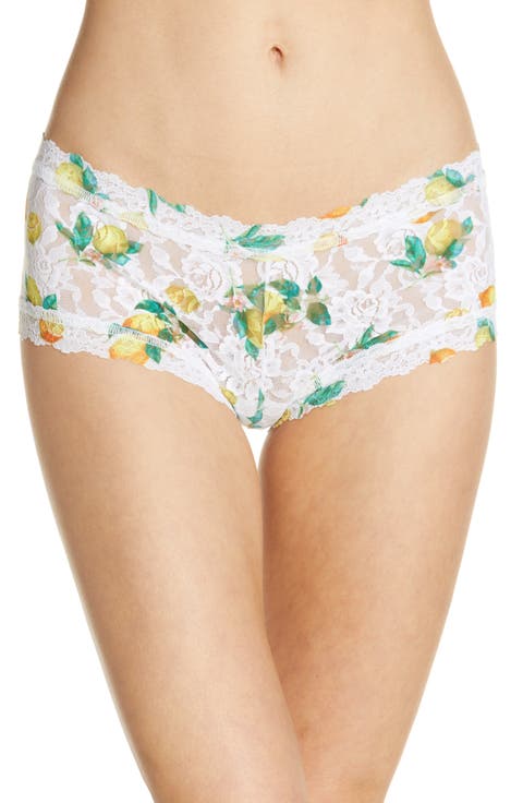 Print Signature Lace Boyshorts