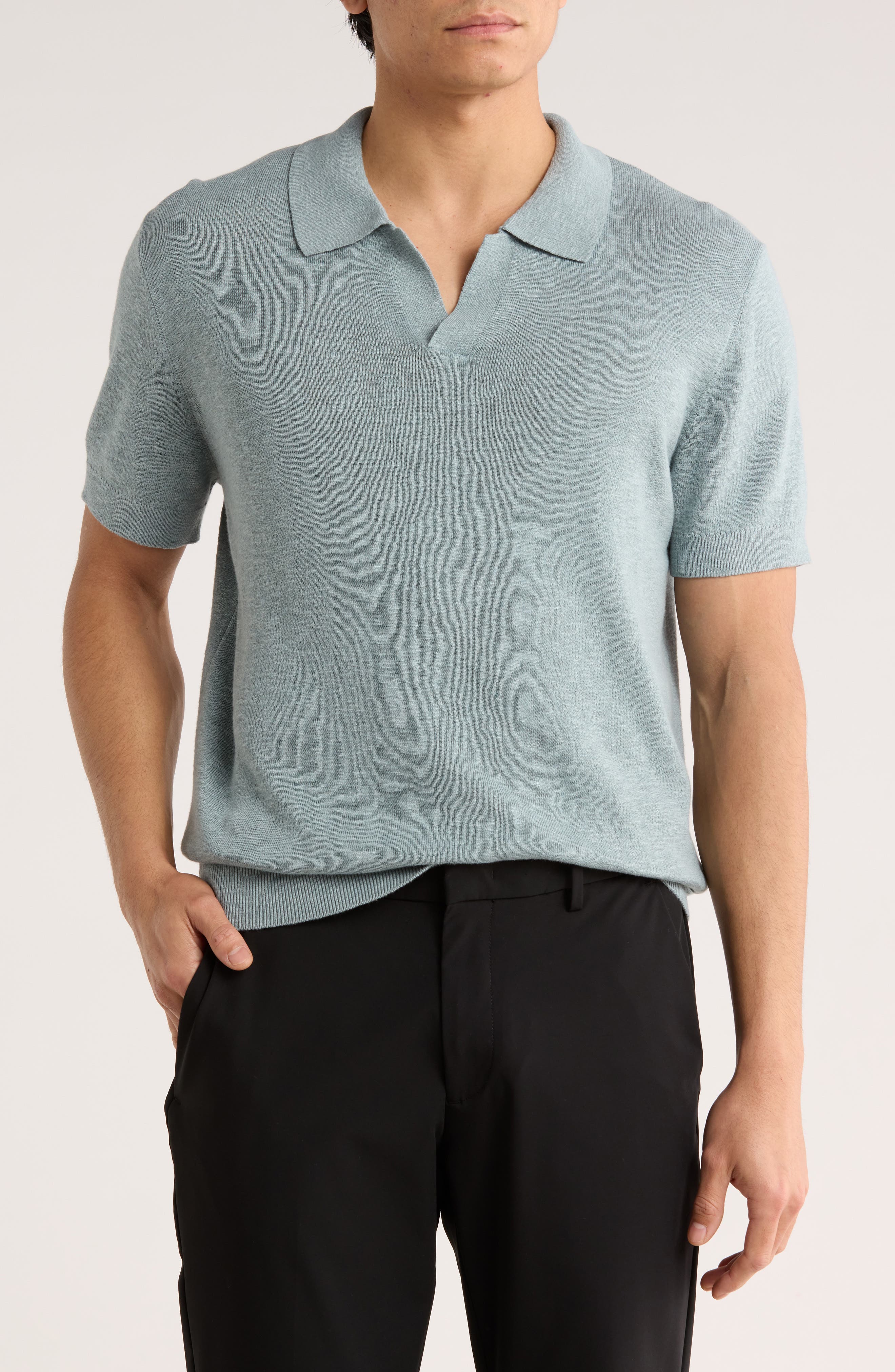 Linen Blend Polo Sweater - image 5