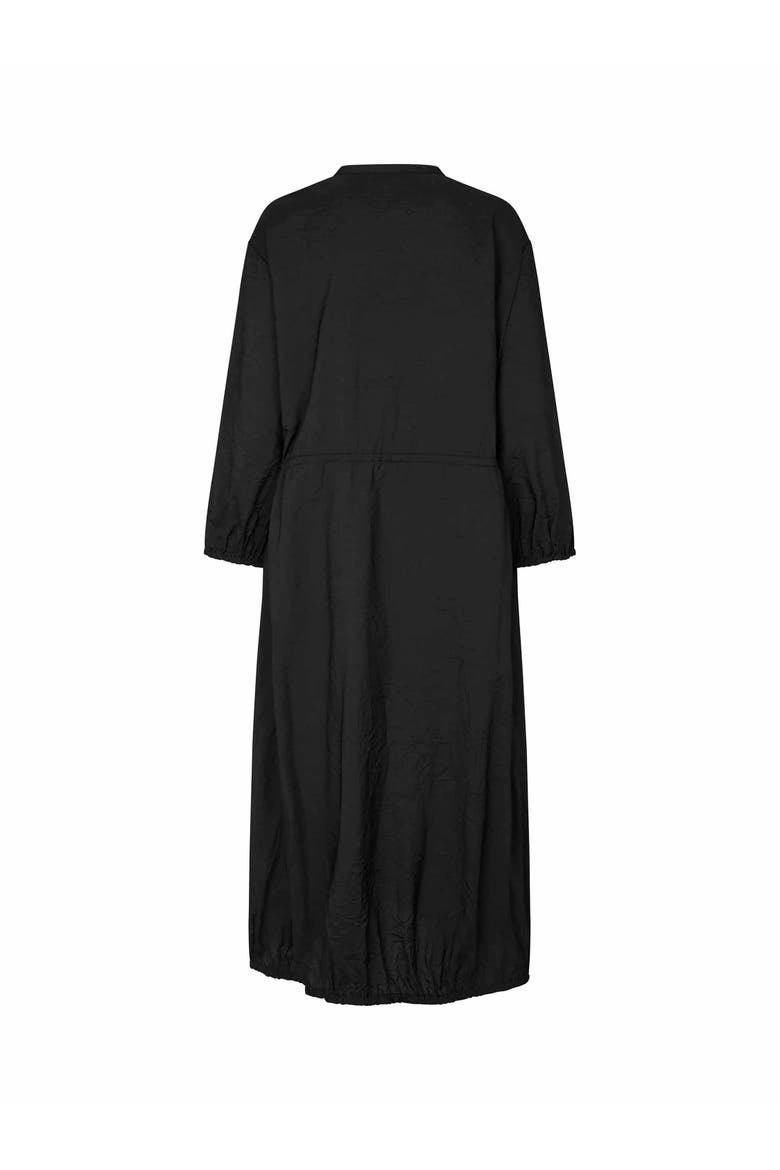 MaNymosa 3/4 Sleeve Loose Fit Midi Dress, Alternate, color, Black