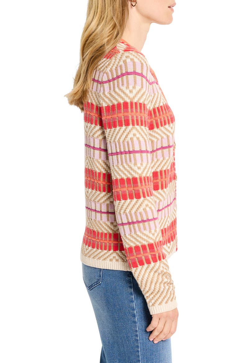 Energizer Cotton Blend Cardigan, Alternate, color, RED MULTI