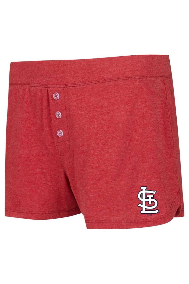 Women's Concepts Sport  Red St. Louis Cardinals Meter Knit Long Sleeve T-Shirt & Shorts Set, Alternate, color, Red