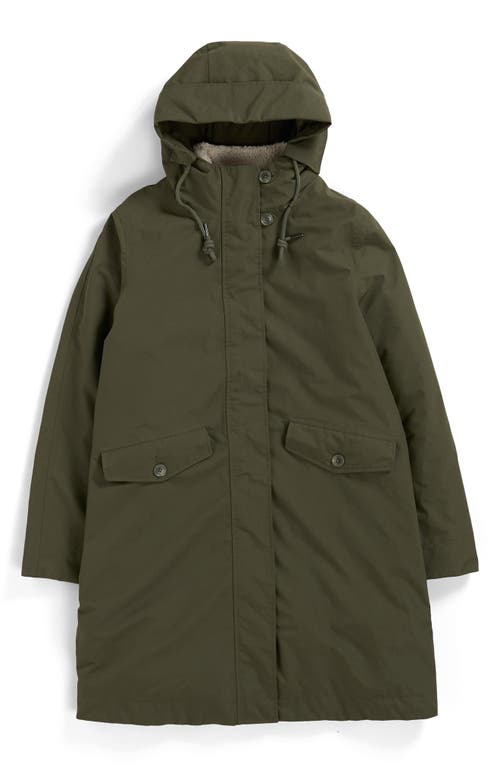 Seasalt Cornwall Holdfast Waterproof Hooded Parka With Removable High Pile Fleece Vest In Green